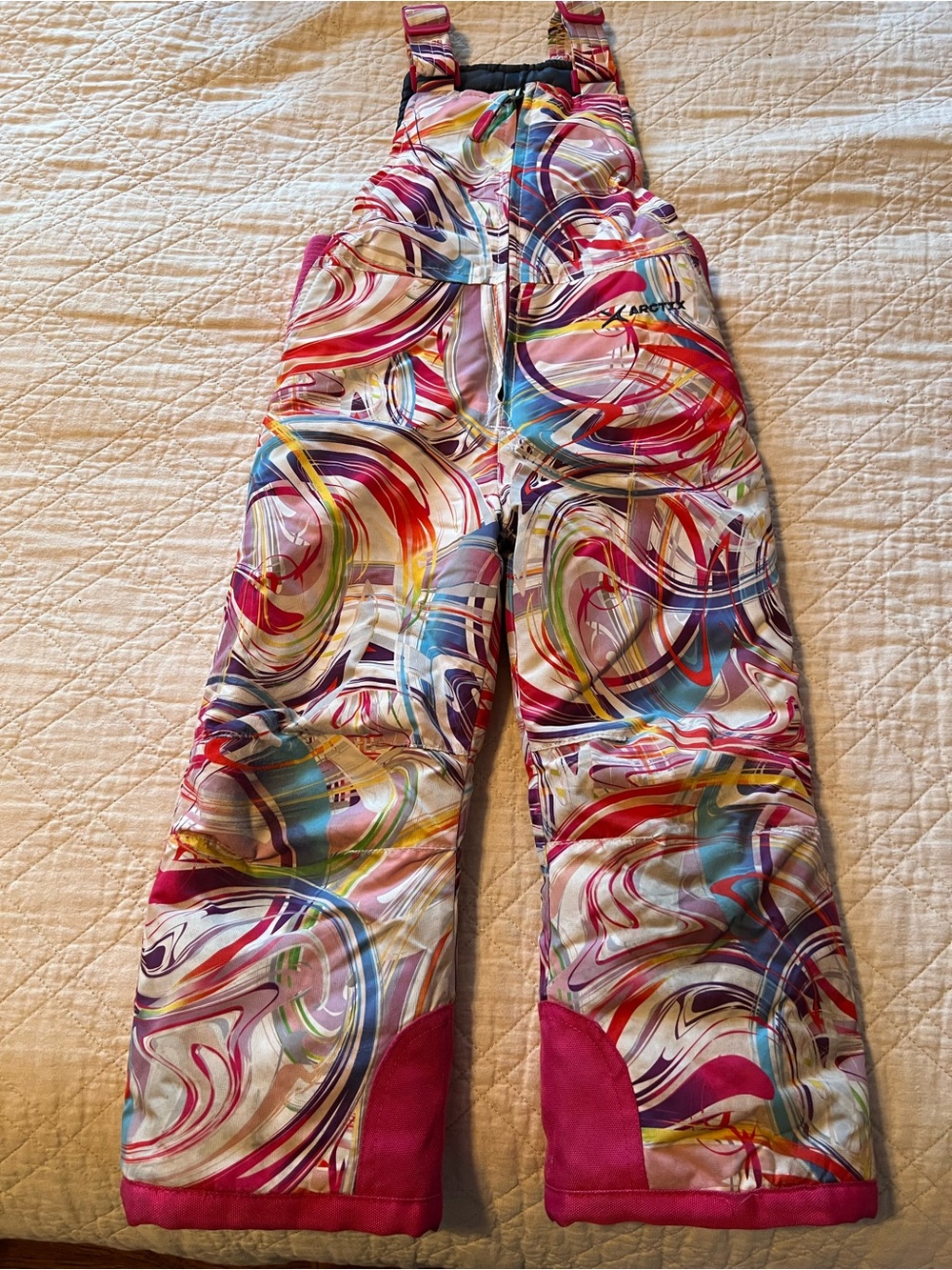 Arctix Multicolor Swirl Girls' Snow Bib Overalls